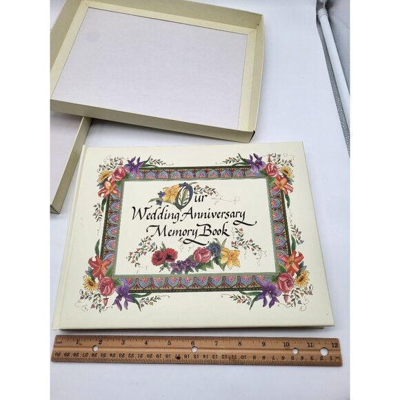 VTG 90s Our Wedding Anniversary Memory Book Floral Cottagecore Document *READ - Picture 15 of 15